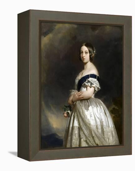 Portrait of Queen Victoria-Franz Xaver Winterhalter-Framed Premier Image Canvas