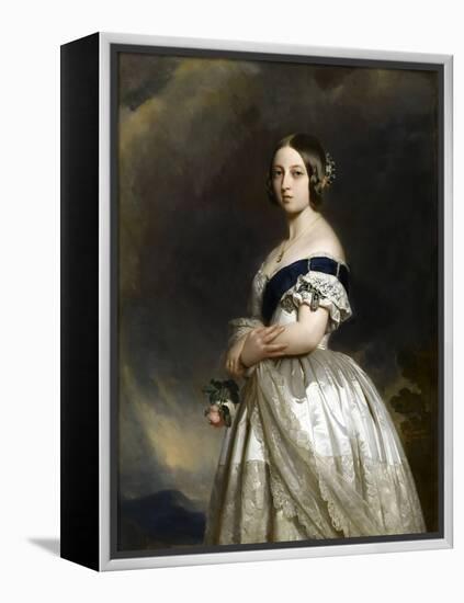 Portrait of Queen Victoria-Franz Xaver Winterhalter-Framed Premier Image Canvas