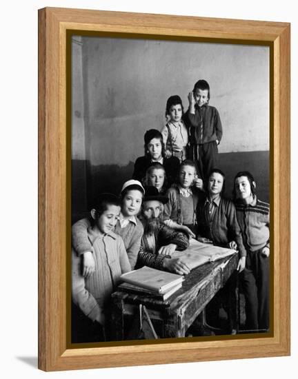 Portrait of Rabbi Eleazar Brizel and Students-Alfred Eisenstaedt-Framed Premier Image Canvas
