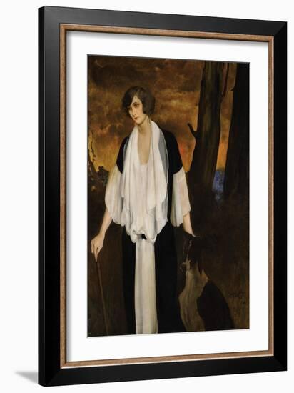 Portrait of Rachel Strong, the Future Countess Henri De Boisgelin, 1924-Léon Bakst-Framed Giclee Print