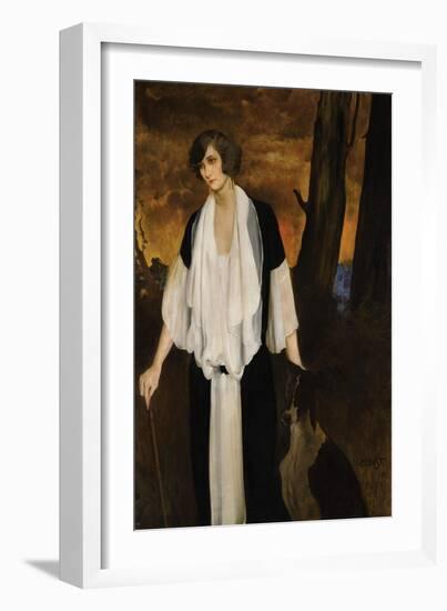 Portrait of Rachel Strong, the Future Countess Henri De Boisgelin, 1924-Léon Bakst-Framed Giclee Print