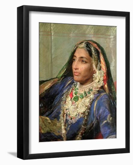 Portrait of Rani Jindan Singh, in an Indian Sari-George Richmond-Framed Giclee Print