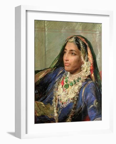 Portrait of Rani Jindan Singh, in an Indian Sari-George Richmond-Framed Giclee Print