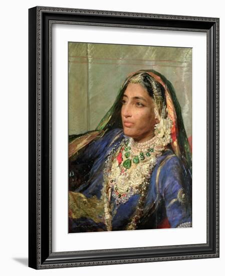Portrait of Rani Jindan Singh, in an Indian Sari-George Richmond-Framed Giclee Print
