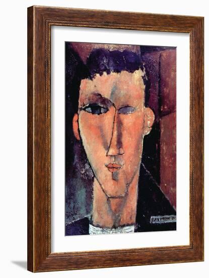 Portrait of Raymond-Amedeo Modigliani-Framed Art Print