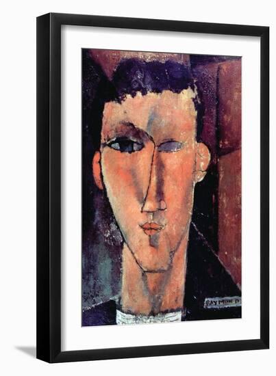 Portrait of Raymond-Amedeo Modigliani-Framed Art Print