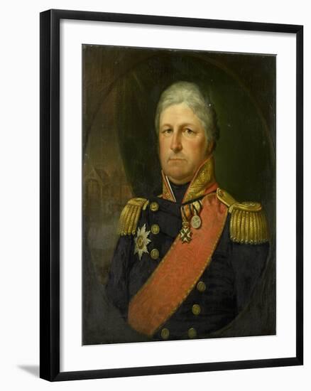 Portrait of Rear-Admiral Job Seaburne May-Jan Willem May-Framed Art Print