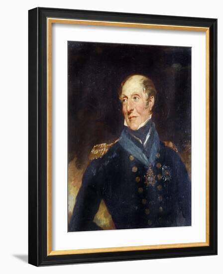 Portrait of Rear Admiral Sir Charles Cunningham (1755-1834). Oil on Wood, 1833, by Henry Wyatt (179-Henry Wyatt-Framed Giclee Print