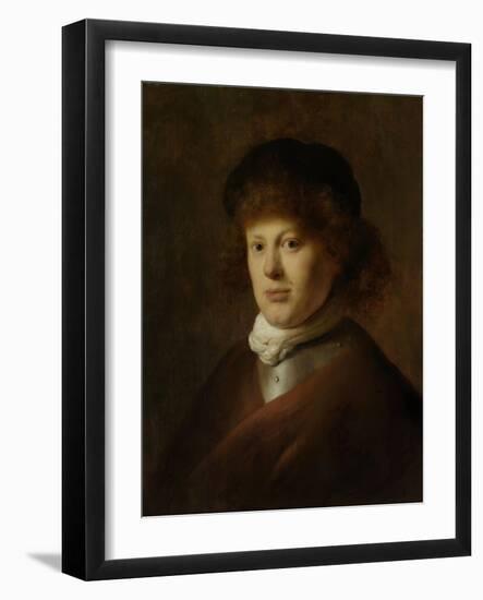 Portrait of Rembrandt Harmensz Van Rijn, Jan Lievens.-Jan Lievens-Framed Art Print