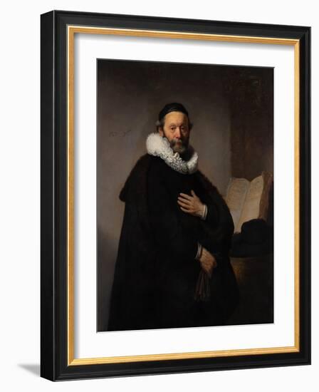 Portrait of Remonstrant Minister Johannes Wtenbogaert, 1633-Rembrandt van Rijn-Framed Giclee Print