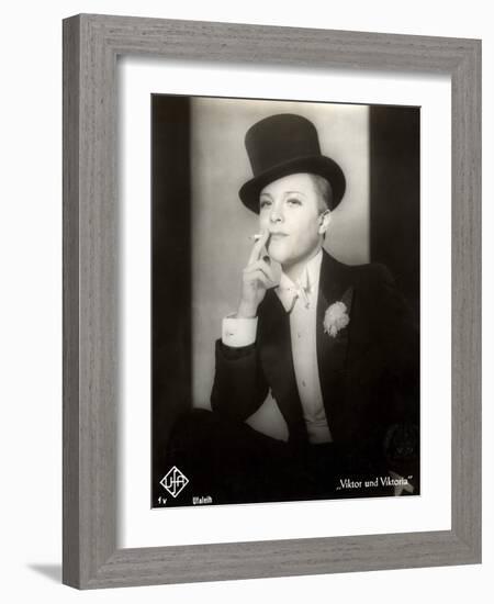 Portrait of Renate Mueller in the Film "Viktor and Viktoria", 1933-German photographer-Framed Photographic Print