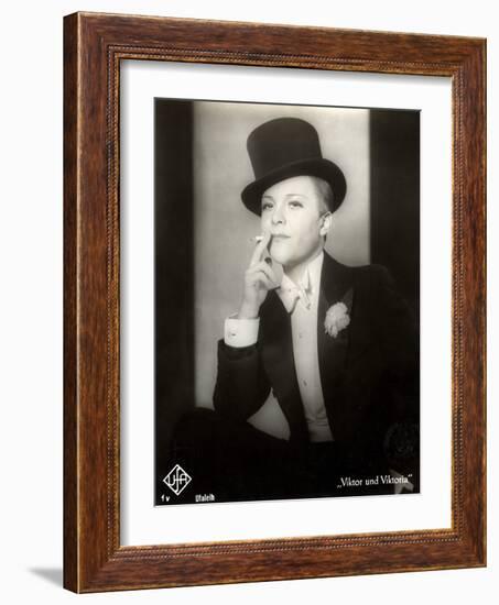 Portrait of Renate Mueller in the Film "Viktor and Viktoria", 1933-German photographer-Framed Photographic Print