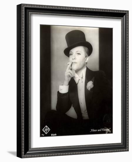 Portrait of Renate Mueller in the Film "Viktor and Viktoria", 1933-German photographer-Framed Photographic Print