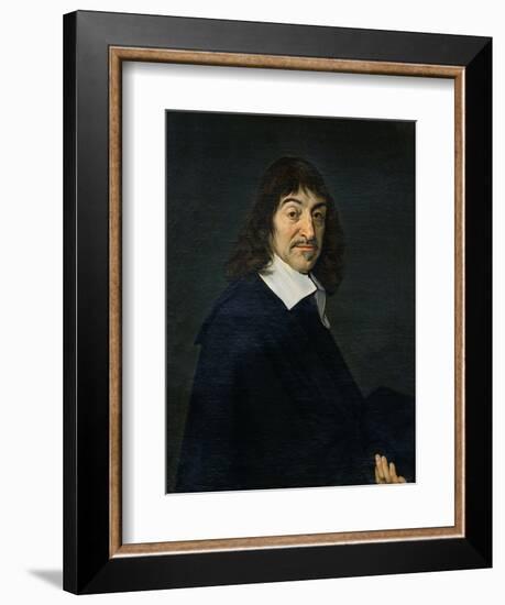 Portrait of Rene Descartes (1596-1650) c.1649-Frans Hals-Framed Giclee Print