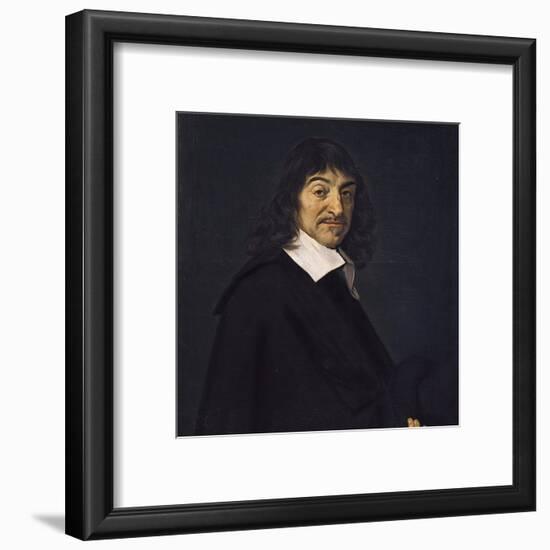 Portrait of René Descartes-Frans Hals-Framed Art Print