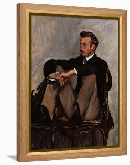 Portrait of Renoir-Frederic Bazille-Framed Premier Image Canvas