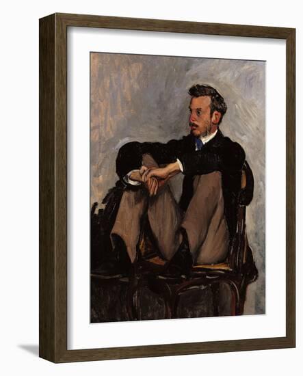 Portrait of Renoir-Frederic Bazille-Framed Giclee Print