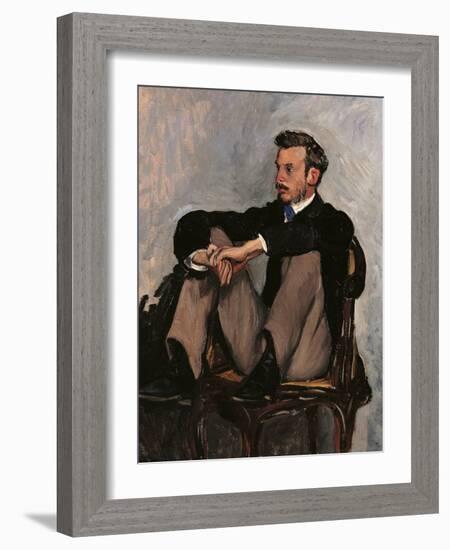 Portrait of Renoir-Frederic Bazille-Framed Art Print