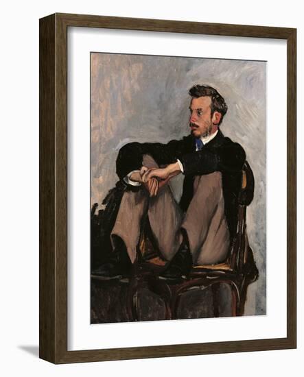 Portrait of Renoir-Frederic Bazille-Framed Art Print