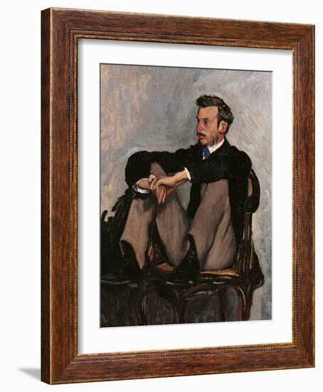 Portrait of Renoir-Frederic Bazille-Framed Art Print