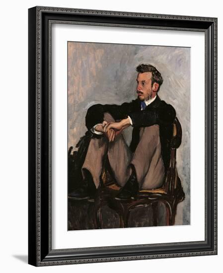 Portrait of Renoir-Frederic Bazille-Framed Art Print