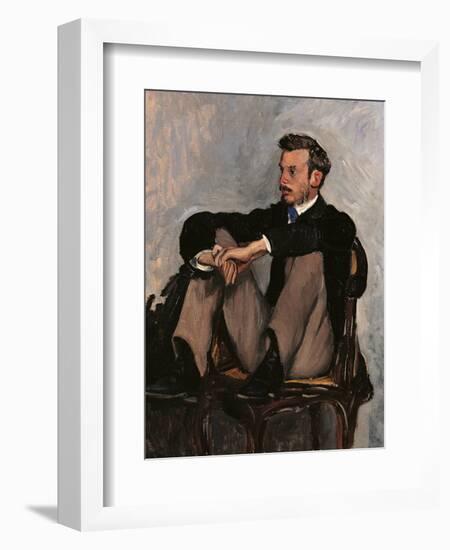 Portrait of Renoir-Frederic Bazille-Framed Art Print