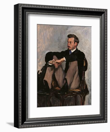 Portrait of Renoir-Frederic Bazille-Framed Art Print