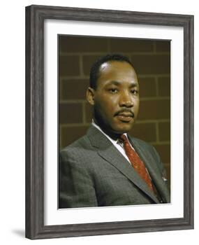 Portrait of Rev. Martin Luther King, Jr-null-Framed Photographic Print