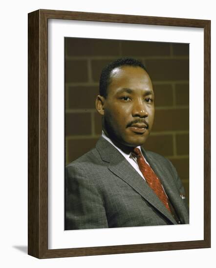 Portrait of Rev. Martin Luther King, Jr-null-Framed Photographic Print