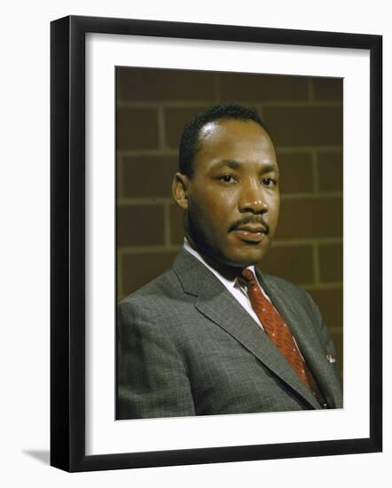 Portrait of Rev. Martin Luther King, Jr-null-Framed Photographic Print