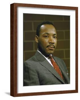 Portrait of Rev. Martin Luther King, Jr-null-Framed Photographic Print