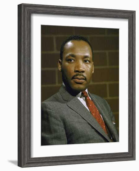 Portrait of Rev. Martin Luther King, Jr-null-Framed Photographic Print