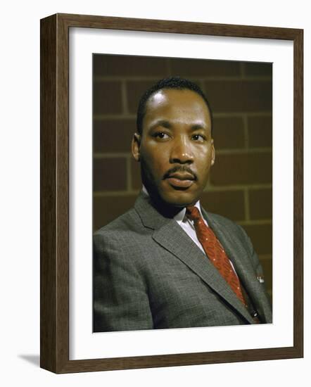 Portrait of Rev. Martin Luther King, Jr-null-Framed Photographic Print