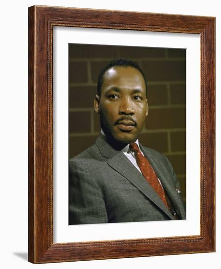 Portrait of Rev. Martin Luther King, Jr-null-Framed Photographic Print