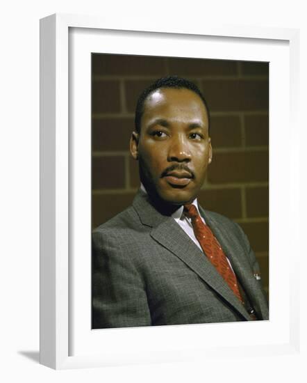 Portrait of Rev. Martin Luther King, Jr-null-Framed Photographic Print