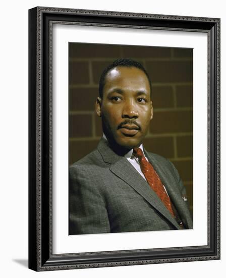 Portrait of Rev. Martin Luther King, Jr-null-Framed Photographic Print