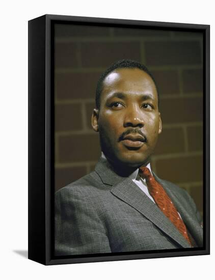 Portrait of Rev. Martin Luther King, Jr-null-Framed Premier Image Canvas