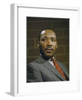 Portrait of Rev. Martin Luther King, Jr-null-Framed Photographic Print