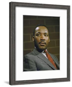 Portrait of Rev. Martin Luther King, Jr-null-Framed Photographic Print