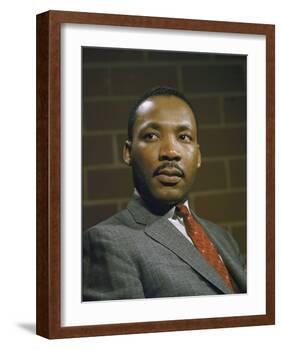 Portrait of Rev. Martin Luther King, Jr-null-Framed Photographic Print
