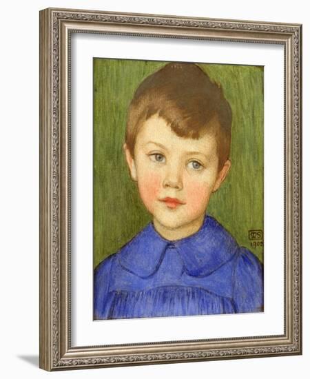 Portrait of Richard Stokes, 1902 (Pencil, Chalk and Tempera on Panel)-Marianne Stokes-Framed Giclee Print