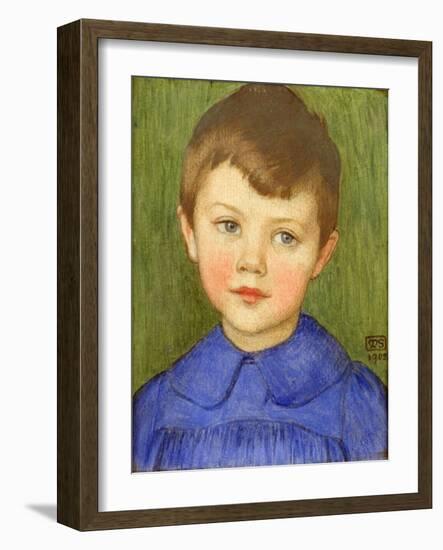 Portrait of Richard Stokes, 1902 (Pencil, Chalk and Tempera on Panel)-Marianne Stokes-Framed Giclee Print