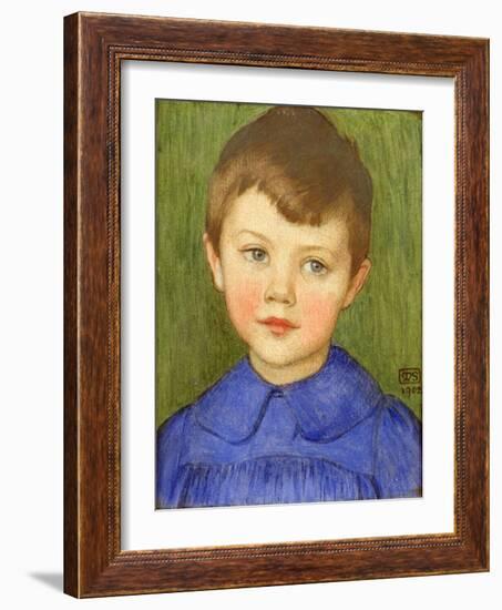 Portrait of Richard Stokes, 1902 (Pencil, Chalk and Tempera on Panel)-Marianne Stokes-Framed Giclee Print