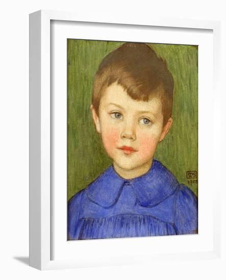 Portrait of Richard Stokes, 1902 (Pencil, Chalk and Tempera on Panel)-Marianne Stokes-Framed Giclee Print