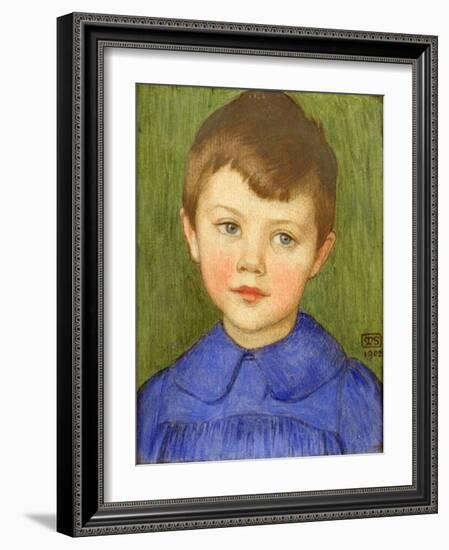 Portrait of Richard Stokes, 1902 (Pencil, Chalk and Tempera on Panel)-Marianne Stokes-Framed Giclee Print