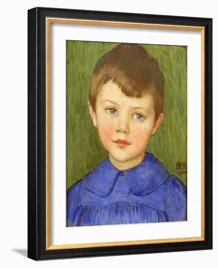 Portrait of Richard Stokes, 1902 (Pencil, Chalk and Tempera on Panel)-Marianne Stokes-Framed Giclee Print
