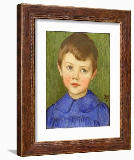 Portrait of Richard Stokes, 1902 (Pencil, Chalk and Tempera on Panel)-Marianne Stokes-Framed Giclee Print