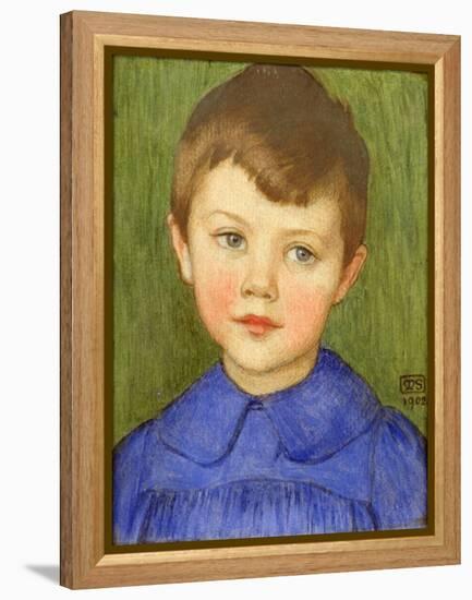 Portrait of Richard Stokes, 1902 (Pencil, Chalk and Tempera on Panel)-Marianne Stokes-Framed Premier Image Canvas