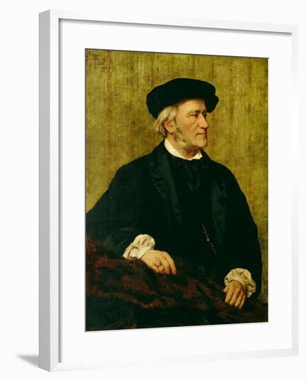 Portrait of Richard Wagner-Giuseppe Tivoli-Framed Giclee Print