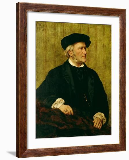 Portrait of Richard Wagner-Giuseppe Tivoli-Framed Giclee Print